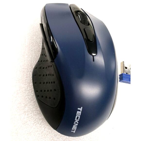 TECKNET Wireless Silent Mouse, Quiet Click, 2.4G Optical Computer Mouse, Blue - Picture 1 of 10